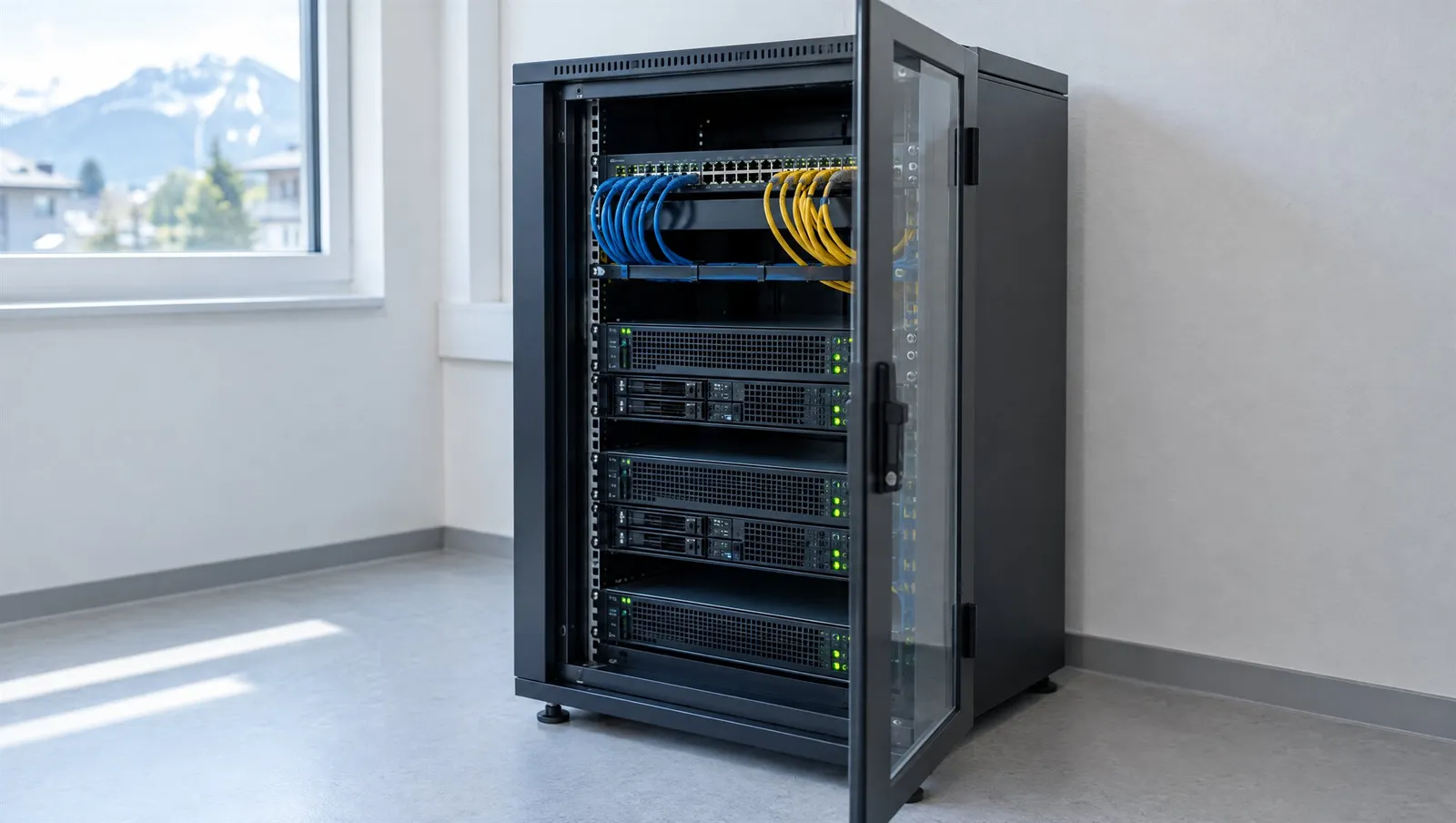 Serverschrank im eigenen Betrieb
